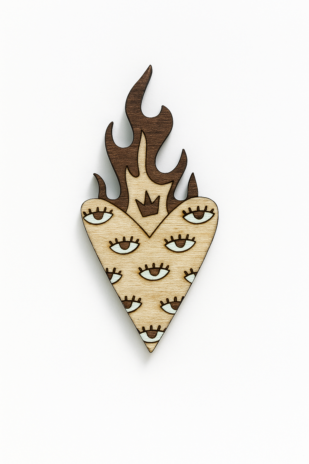 “Eye Heart You” - Wood Pin